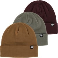 686 Standard Roll Up 3-Pack Beanie - neutral