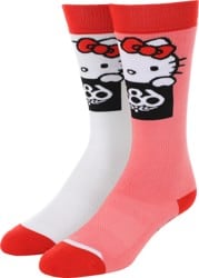 686 Women's Hello Kitty 2-Pack Snowboard Socks - hello kitty red white