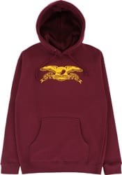 Anti-Hero Basic Eagle Hoodie - maroon/gold