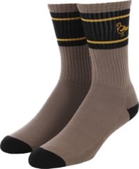 Anti-Hero Basic Pigeon Embroidered Sock - bronze/black/gold