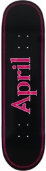 April OG Logo 8.0 Skateboard Deck - pink/black helix