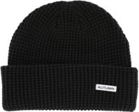 Autumn Waffle Beanie - black