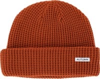 Autumn Waffle Beanie - rust