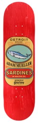 Bacon Skateboards Mueller Sardines 8.5 Skateboard Deck - red