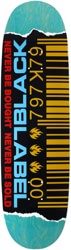 Black Label Ripped Barcode 9.0 Custom Egg Skateboard Deck - teal