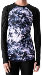 BlackStrap Women's Pinnacle Crew Base Layer Top - tie dye rose