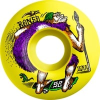 Bones 100's OG Formula V4 Wide Skateboard Wheels - neonderthal yellow (100a)