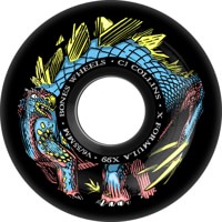 Bones CJ Collins Pro X-Formula V6 Widecut Skateboard Wheels - dino-sorta/ (99a)