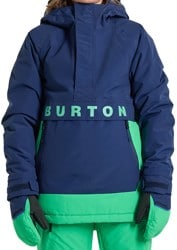 Burton Kids Frostner 2L Anorak Jacket (Closeout) - dress blue/galaxy green