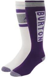 Burton Weekend Midweight Snowboard Socks 2-Pack - imperial purple