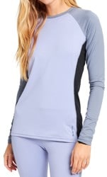 Burton Women's Midweight X Crew Base Layer - folkstone gray/foxglove violet