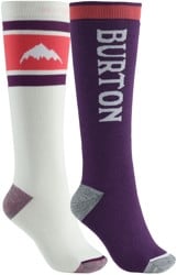 Burton Women's Weekend Midweight 2-Pack Snowboard Socks - stout white