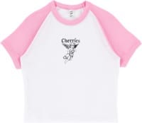 Cherries Wheels Punk Babydoll Raglan T-Shirt - pink