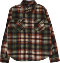 Dark Seas Zulu Polar Fleece Flannel Shirt - green/orange