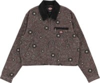 Dickies Women's Ellis Floral Jacket - floral on canvas dark base