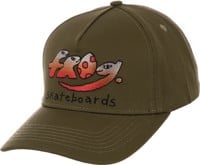 Frog Dino Logo 5-Panel Hat - olive