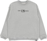 Girl GS Embroidered Crew Sweatshirt - grey