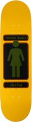 Girl Rowan Davis 93 Til 8.5 Skateboard Deck - yellow/green 'sheila'