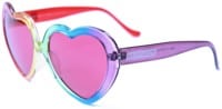 Happy Hour Heart Ons Sunglasses - rainbow fade