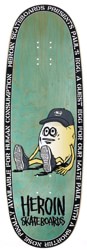 Heroin Paul's Egg 10.4 Double Driller Skateboard Deck - teal