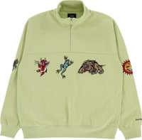 HUF Bledsoe Quarter Zip Sweatshirt - pistachio