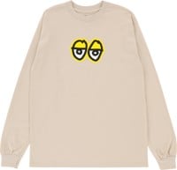 Krooked Eyes LG L/S T-Shirt - sand/yellow-black-white