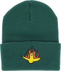 Krooked Fire Bird Beanie - dark green