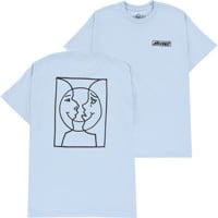 Krooked Moonsmile Raw T-Shirt - light blue/black