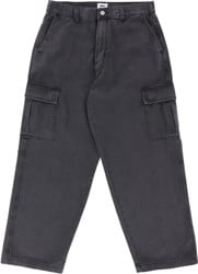 Obey Bigwig Cargo Jeans - black faded wash