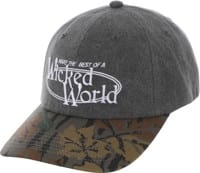 Obey Pigment Wicked World Velcro Strapback Hat - pigment black multi