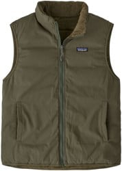 Patagonia Reversible Cotton Down Vest Jacket - basin green