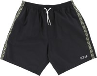 Polar Skate Co. Square Stripe Boardshorts - black/jade green