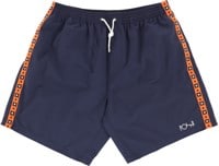 Polar Skate Co. Square Stripe Boardshorts - navy/orange