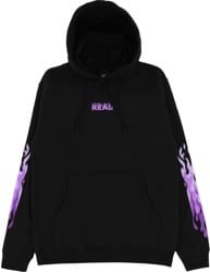 Real Flames Sleeve Hoodie - black