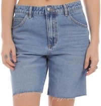 RVCA Women's Crawford Long Shorts - 90s blue