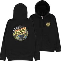 Santa Cruz Kendall Wolf Dot Zip Hoodie - black