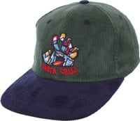 Santa Cruz Scratched Snapback Hat - green/navy