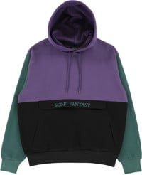 Sci-Fi Fantasy Colorblocked Hoodie - purple/black