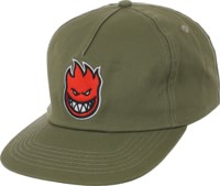 Spitfire Bighead Fill Snapback Hat - olive/red