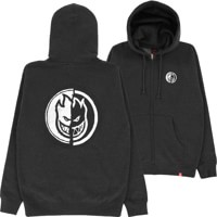 Spitfire Yin Yang Zip Hoodie - charcoal/black-white