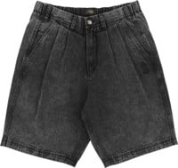 Tactics Buffet Pleated Denim Shorts - black