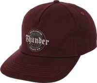 Thunder Worldwide Snapback Hat - maroon