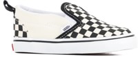 Vans Toddler Slip-On V Shoes - (checkerboard) black/true white