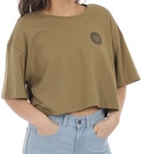 Vans Women's Spitfire Wheels Relax Crop T-Shirt - gothic olive