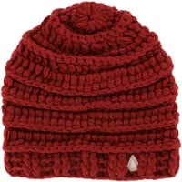 Volcom Rav Crochet Beanie - maroon