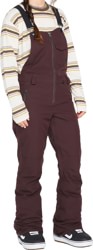 Volcom Women's Swift Bib Overall Pants (2023 Closeout) - black plum